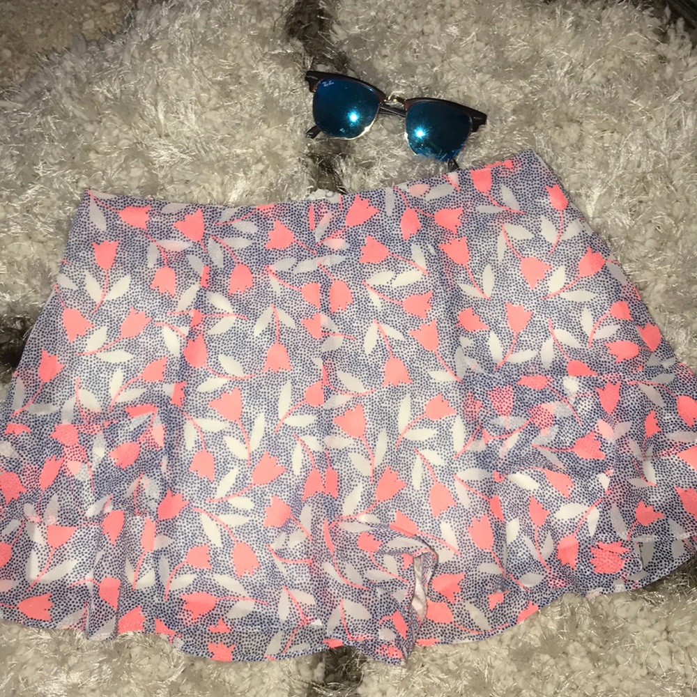 Lush Blue/ White Mini Shorts